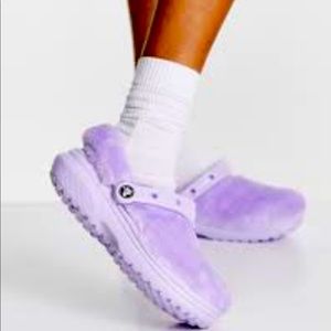 Fur sure crocs lavender